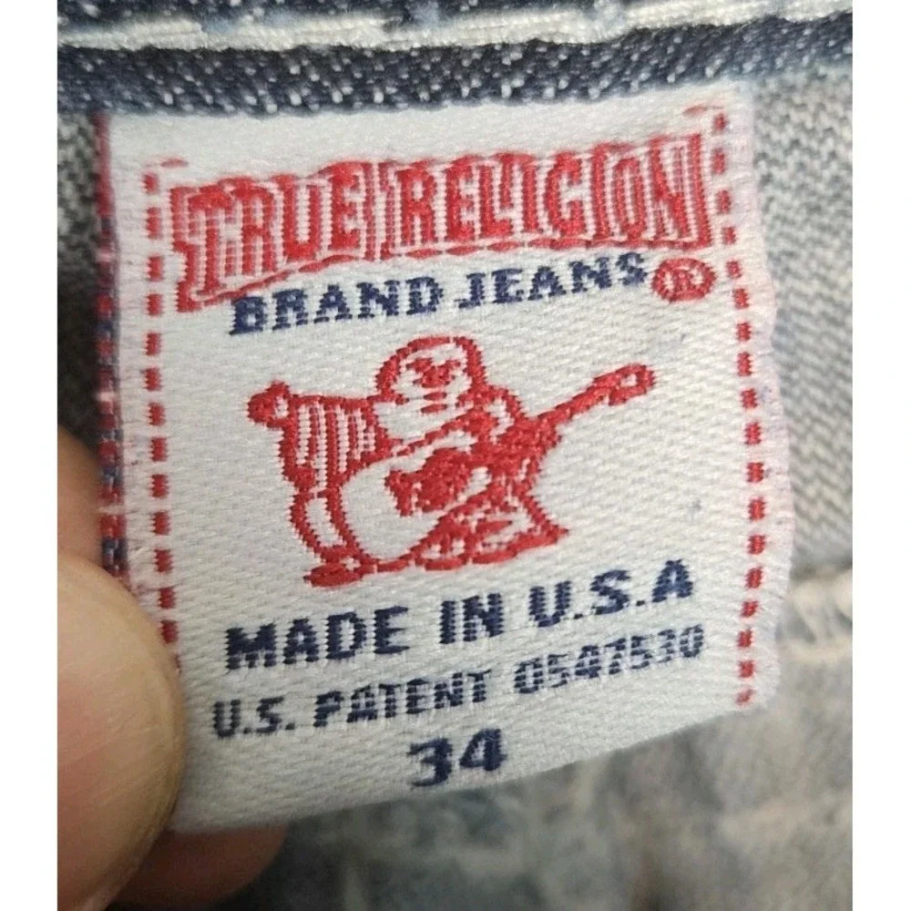 True Religion Men's World Tour Billy Super T Denim Jeans Made in USA 34x32